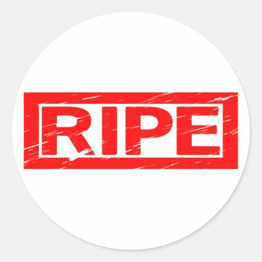 Ripe Stamp Ronde Sticker (Voorkant)