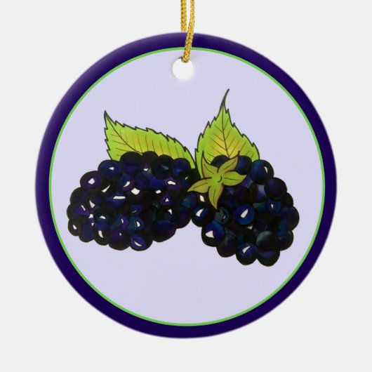 Ripe Summer Blackberry Berry Berry Keramisch Ornament (Voorkant)