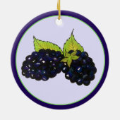 Ripe Summer Blackberry Berry Berry Keramisch Ornament (Achterkant)