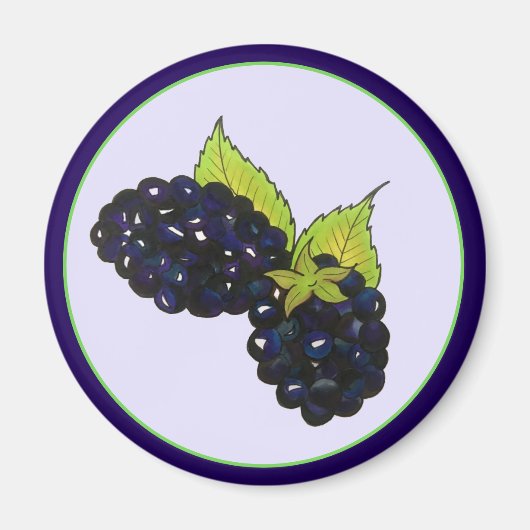 Ripe Summer Blackberry Berry Berry Magneet (Voorkant)