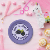 Ripe Summer Blackberry Berry Berry Papieren Bordje (Feest)
