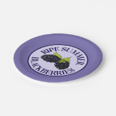 Ripe Summer Blackberry Berry Berry Papieren Bordje (Gekanteld)