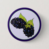 Ripe Summer Blackberry Berry Berry Ronde Button 5,7 Cm (Voorkant)