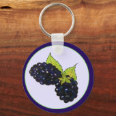Ripe Summer Blackberry Berry Berry Sleutelhanger (Voorkant)