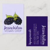 Ripe Summer Blackberry Berry Berry Visitekaartje (Voorkant / Achterkant)