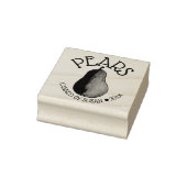 Ripe Summer Green Pear Fruitperen, ingeblikt door Rubberstempel (Stempel)