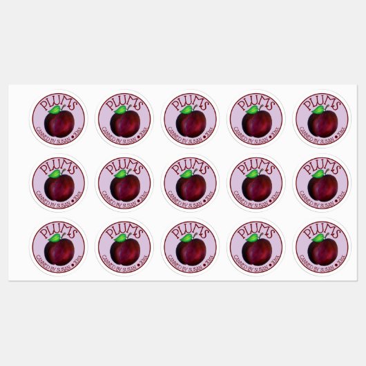 Ripe Summer Paars Plum Fruit Plums Canadees Labels (Vel)