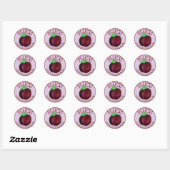 Ripe Summer Paars Plum Fruit Plums Canadees Ronde Sticker (Vel)