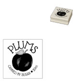 Ripe Summer Paars Plum Fruit Plums Canadees Rubberstempel (Gestempeld)