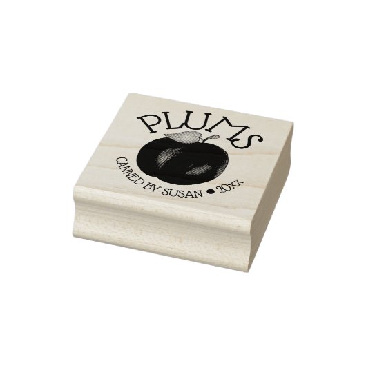 Ripe Summer Paars Plum Fruit Plums Canadees Rubberstempel (Stempel)