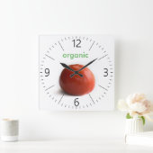 Ripe tomato vierkante klok (Huis)