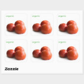 Ripe tomato vierkante sticker (Vel)
