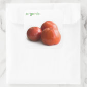 Ripe tomato vierkante sticker (Tas)