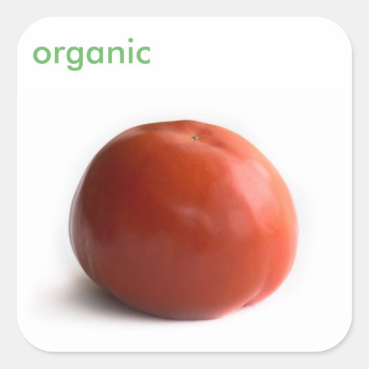 Ripe tomato vierkante sticker (Voorkant)