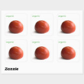 Ripe tomato vierkante sticker (Vel)