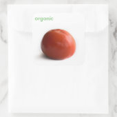 Ripe tomato vierkante sticker (Tas)