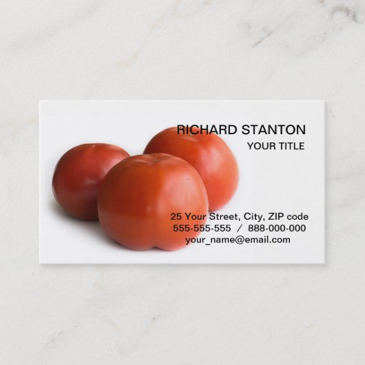 Ripe tomato visitekaartje (Voorkant)