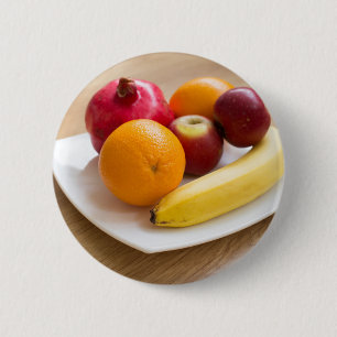 Ripe vruchten ronde button 5,7 cm