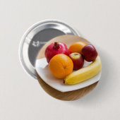 Ripe vruchten ronde button 5,7 cm (Voorkant /achterkant)