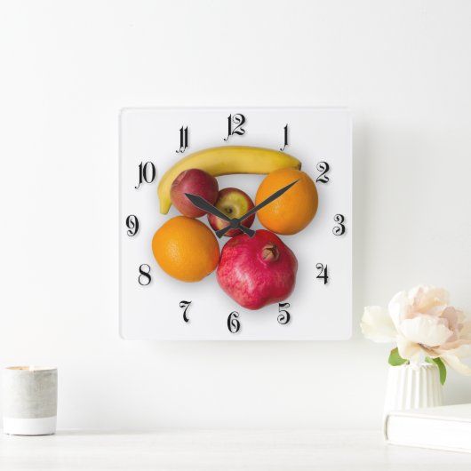 Ripe vruchten vierkante klok (Huis)