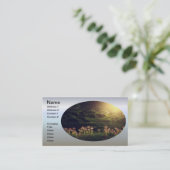 Ripe wilde paddenstoelen in het bos visitekaartje (Staand voorkant)