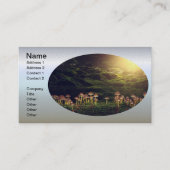 Ripe wilde paddenstoelen in het bos visitekaartje (Voorkant)