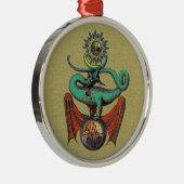 Ripley Scroll Gold Dragon Metalen Ornament (Rechts)