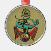 Ripley Scroll Gold Dragon Metalen Ornament (Voorkant)