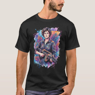 Ripley Xenomorph Slayer Sigourney Weaver Alien Fra T-shirt