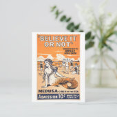 Ripley's Believe It or Not Mermaid Advertentie Briefkaart (Staand voorkant)