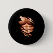 Ripped Abs Clic Funny  Ronde Button 5,7 Cm (Voorkant)