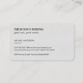 Ripped Food Utensils Visitekaartje (Achterkant)