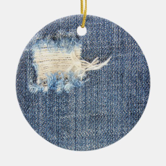 Ripped Jeans Faux Kijk Ornament (Voorkant)