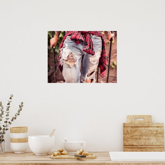 Ripped Jeans & Tattoo poster (Keuken)
