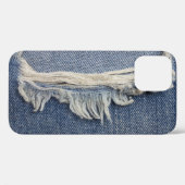 Ripped jeans textuur, stijlvolle achtergrond. Case-Mate iPhone case (Achterkant (horizontaal))