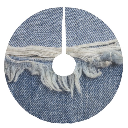 Ripped jeans textuur, stijlvolle achtergrond. kerstboom rok (Voorkant)