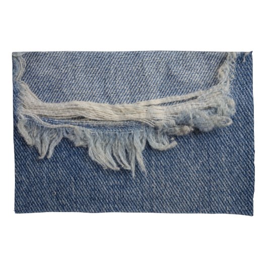 Ripped jeans textuur, stijlvolle achtergrond. kussensloop (Voorkant)