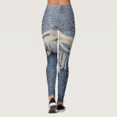 Ripped jeans textuur, stijlvolle achtergrond. leggings (Achterkant)