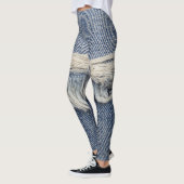 Ripped jeans textuur, stijlvolle achtergrond. leggings (Links)
