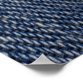 Ripped jeans textuur, stijlvolle achtergrond. poster (Hoek)