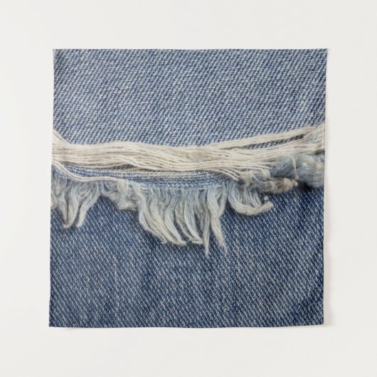 Ripped jeans textuur, stijlvolle achtergrond. wandkleed (Voorkant)