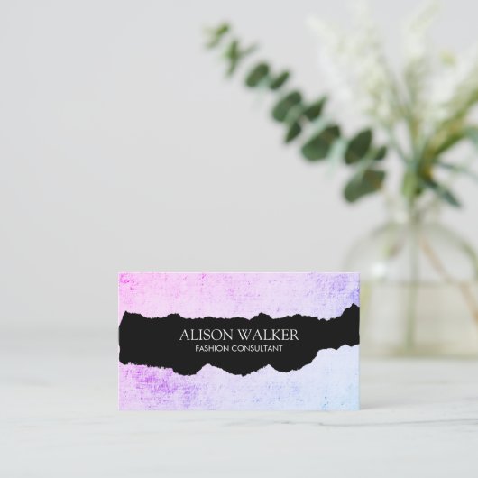 Ripped Modern Grunge Visitekaartje (Staand voorkant)