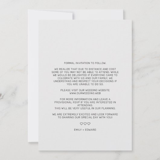 Ripped Paper Effect Wedding Custom Photo Script (Achterkant)