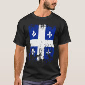 Ripped Quebec-vlag T-shirt (Voorkant)