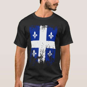 Ripped Quebec-vlag T-shirt