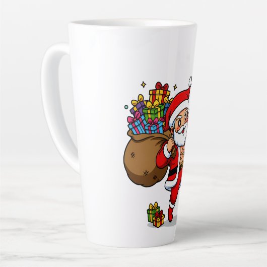 Ripped Santa Christmas | Muscular Claus & Holiday  Latte Mok (Linkerhoek)