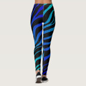Ripped SpaceTime Stripes - Blue/Cyan Leggings (Achterkant)