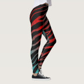 Ripped SpaceTime Stripes - Cyaan/Red Leggings (Rechts)