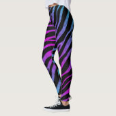 Ripped SpaceTime Stripes - Cyaan/Roze Leggings (Links)