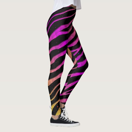 Ripped SpaceTime Stripes - Geel/Roze Leggings (Rechts)